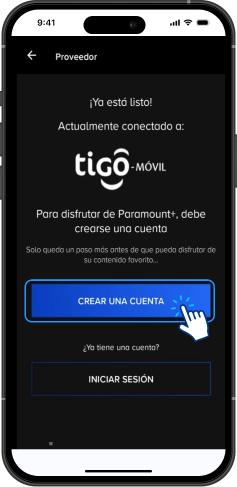 Paso 5 - Creacion de usuario Paramount+