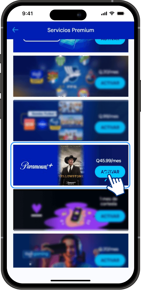 Paso 5 - Activacion Paramount+ movil