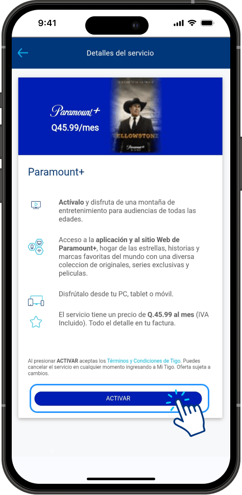 Paso 6 - Activacion Paramount+ movil