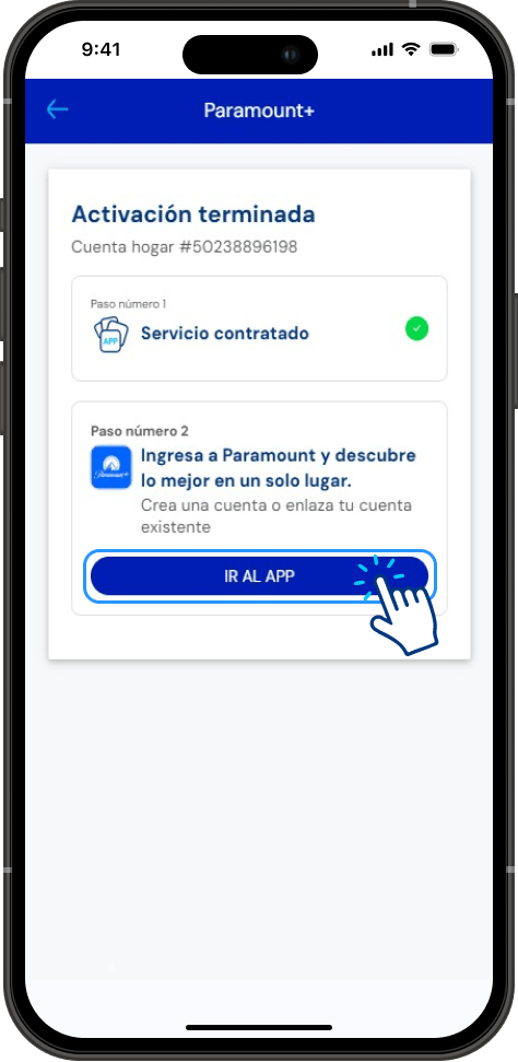 Paso 8 - Activacion Paramount+ movil