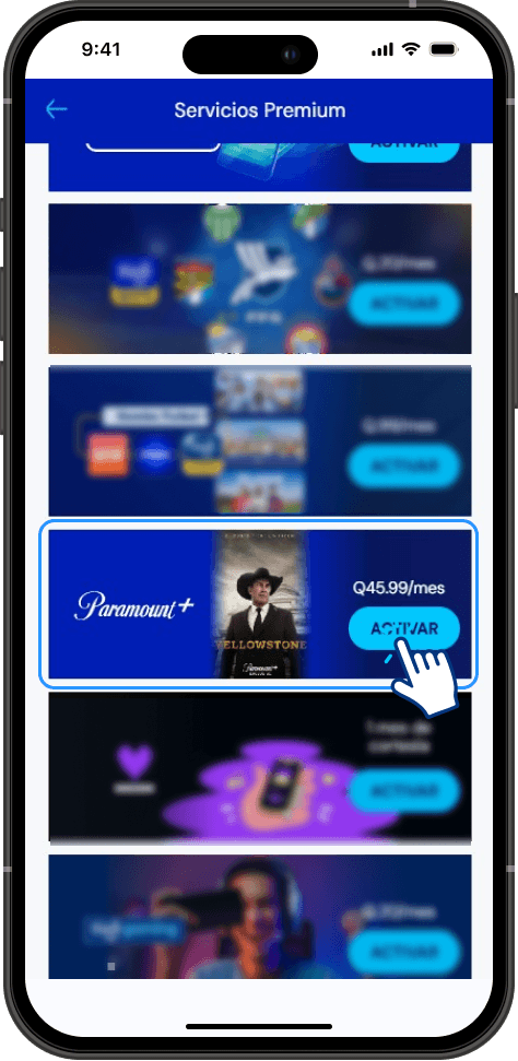 Paso 5 - Creacion de usuario Paramount+ residencial