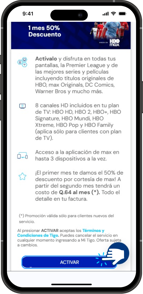 Paso 7 - Creacion de usuario HBO Max residencial