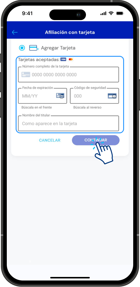 Paso 5 - Afiliarme a débito automático