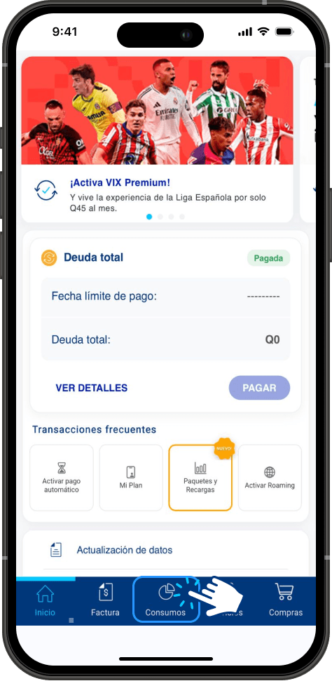 Consumos en Tigo en Línea 4