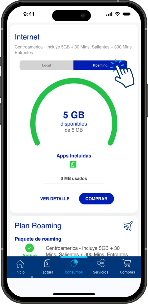 Consumos en Tigo en Línea 6