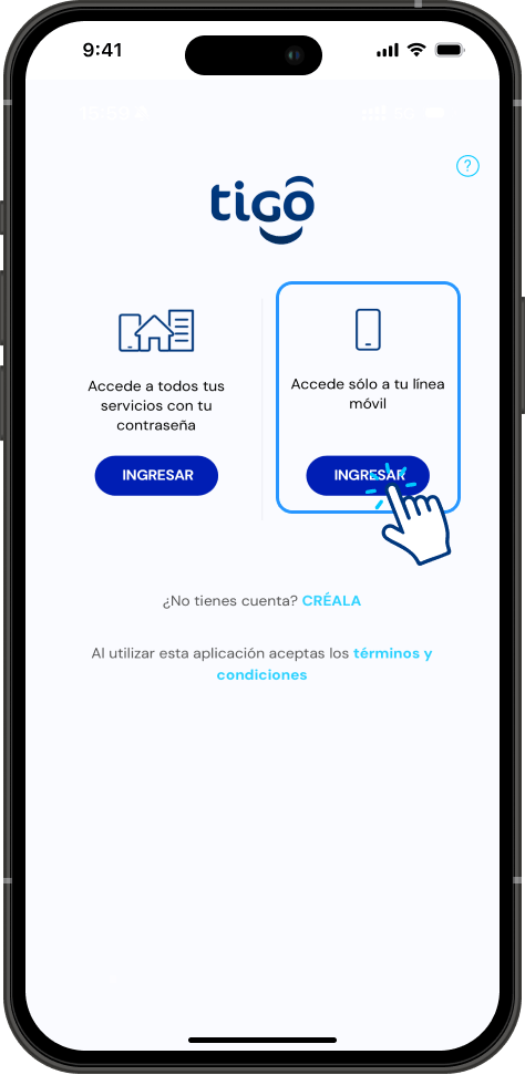 Paso 1 - Pago en Tigo en Línea App