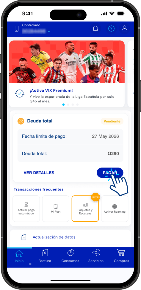 Paso 2 - Pago en Tigo en Línea App