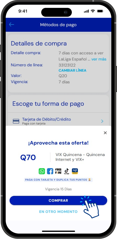 Paso 7 - Activacion ViX+ Prepago