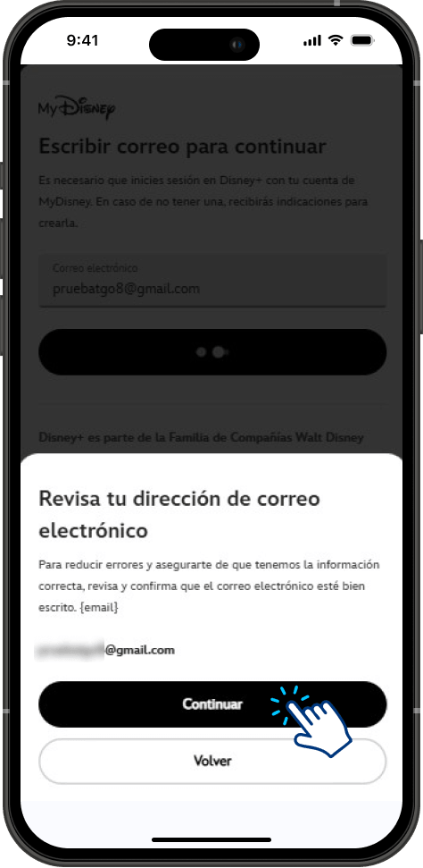 Paso 2 - Completar Activación Disney