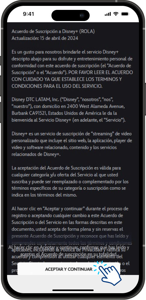 Paso 4 - Completar Activación Disney