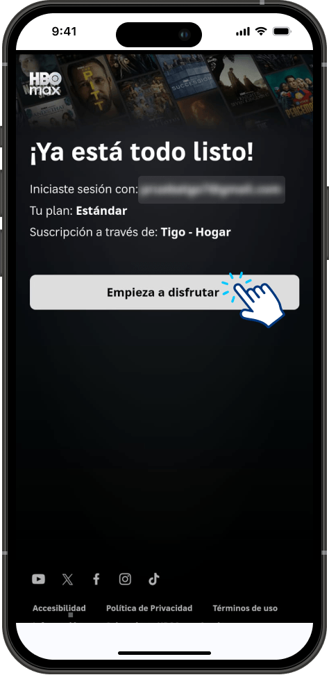 Paso 9 - Completar Activación HBO Móvil