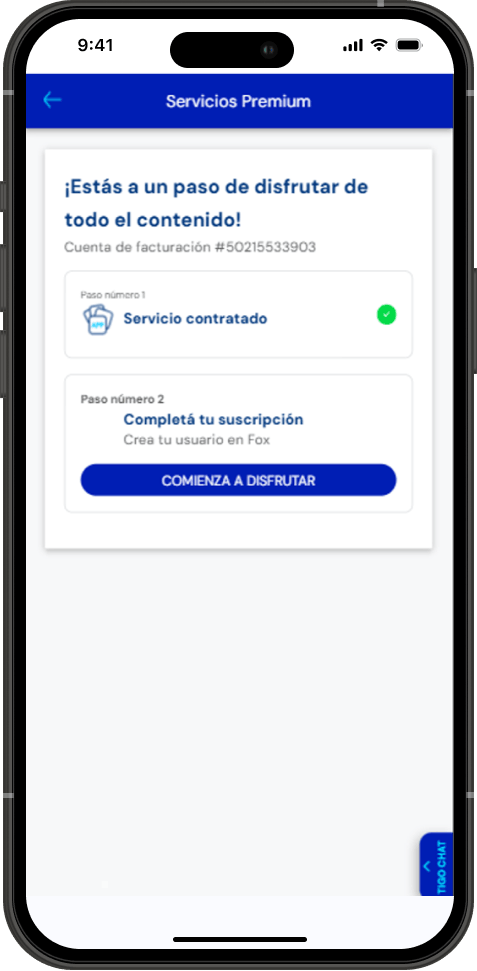 Paso 6 - Confirmación para completar la suscripción