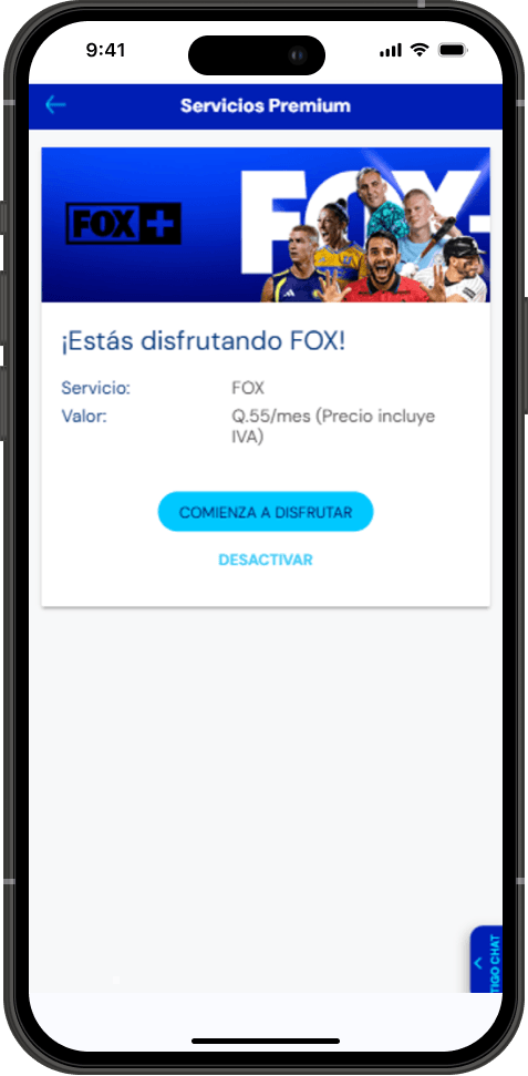 Paso 6 - Servicio Fox activo