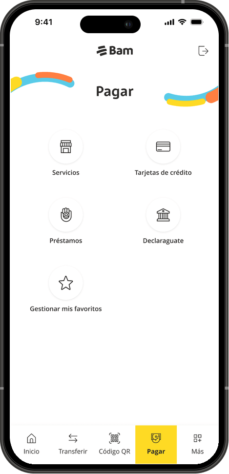 Paso 2: opción Pagar del menú principal