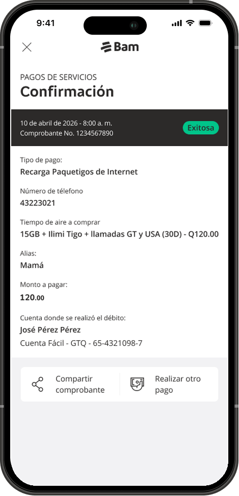 Paso 5: confirmación de compra exitosa