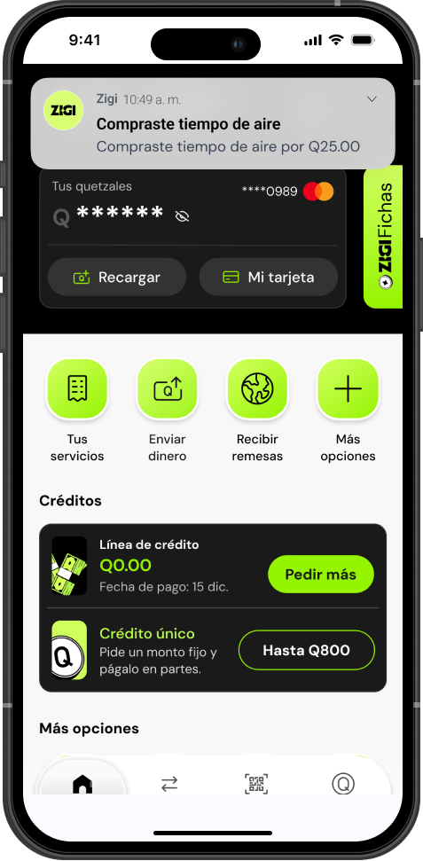 Paso 9 - Notificación de compra de saldo