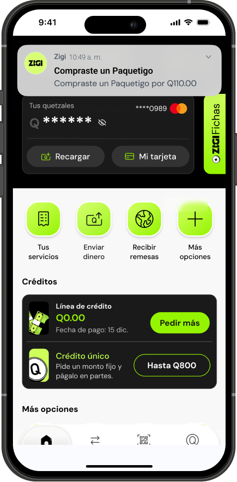 Paso 9 - Notificación de compra de un Paquetigo
