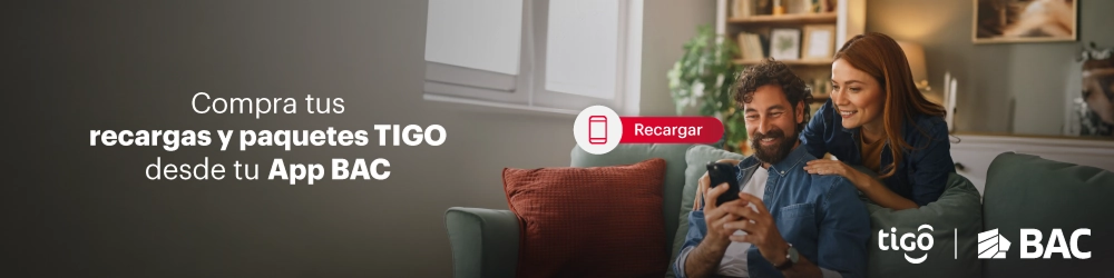 Recarga tu línea Tigo desde BAC en Línea